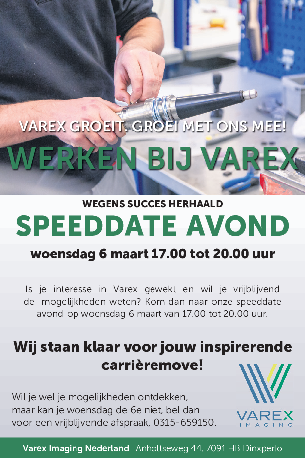 speeddate varex dinxperlo 2019 solliciteren avond